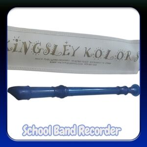 Kingsley Kolors Blue Recorder Flute Perfect For Beginners. Gentley Used